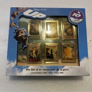 Disney Pixar Up Pin Set of 6 Disney Pixar UP 10th Anniversary 6 LE 2400 pin set